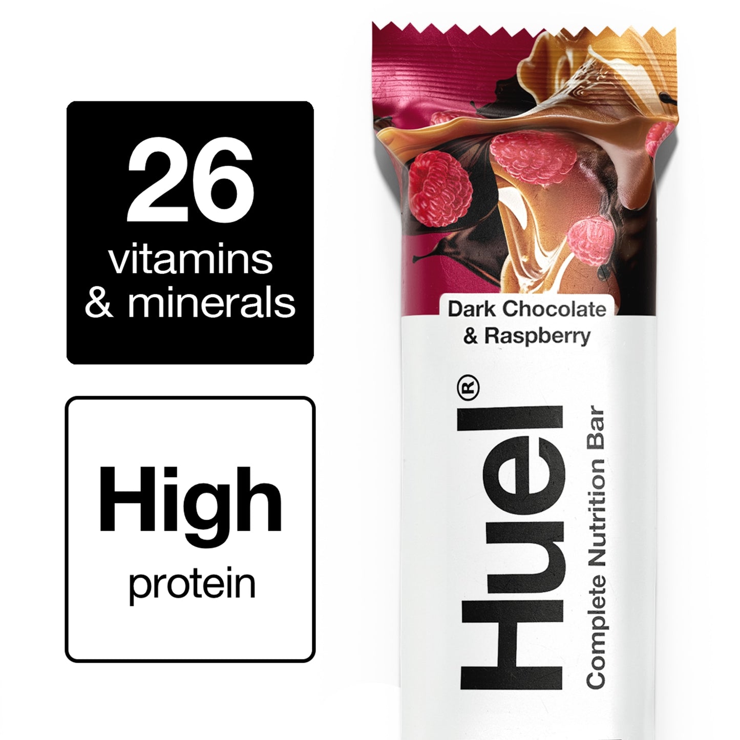 Huel Dark Chocolate & Raspberry Flavour Complete Nutrition Bar 55g — image 1