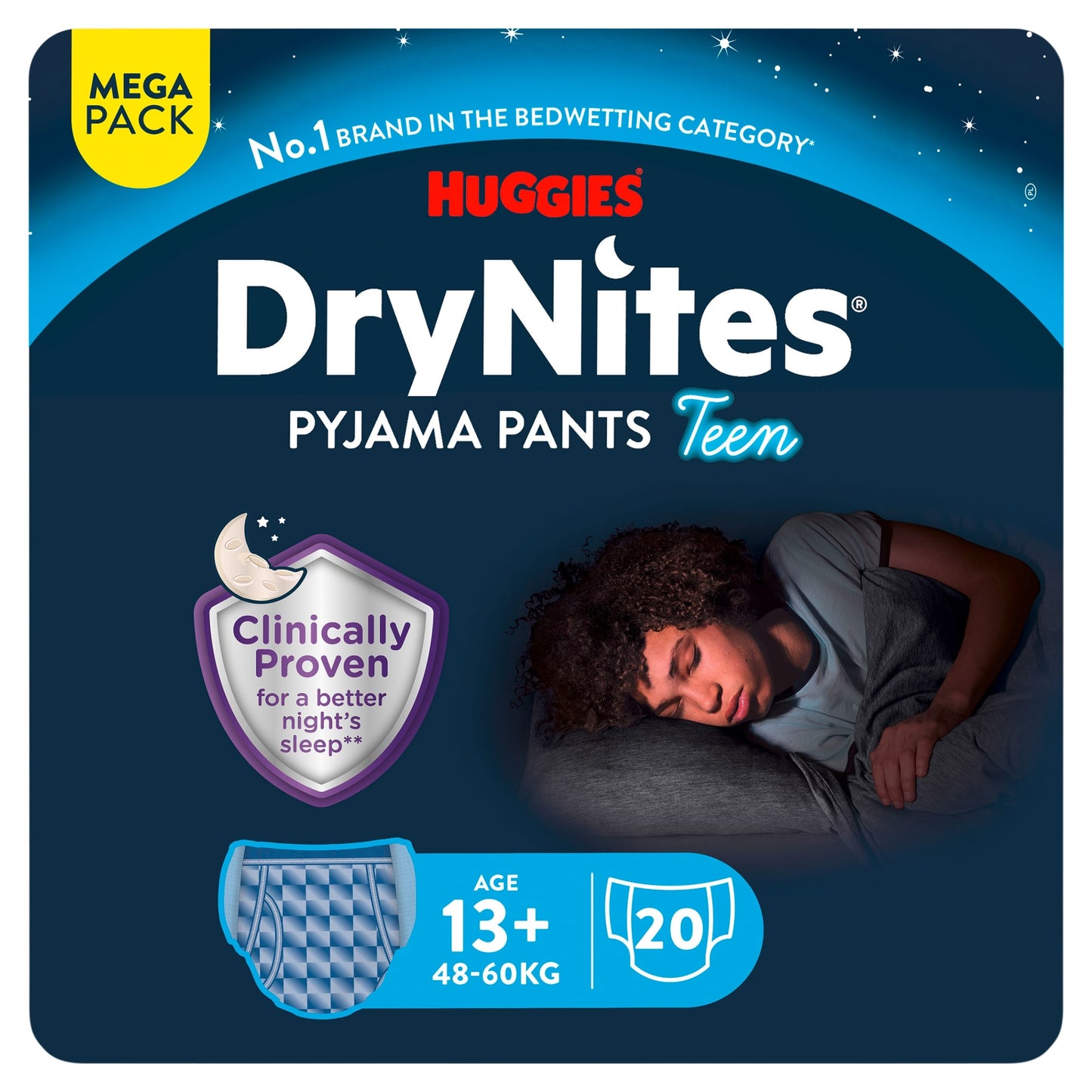 Huggies DryNites Bedwetting Pyjama Nappy Pants Boy 13Yrs+ x20 — image 1