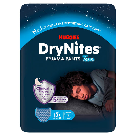 Huggies DryNites Bedwetting Pyjama Nappy Pants Boy 13Yrs+ x9 — image 1