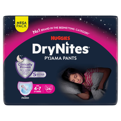 Huggies Drynites Pyjama Pants Girl 4-7 Years 26 Pack — image 1