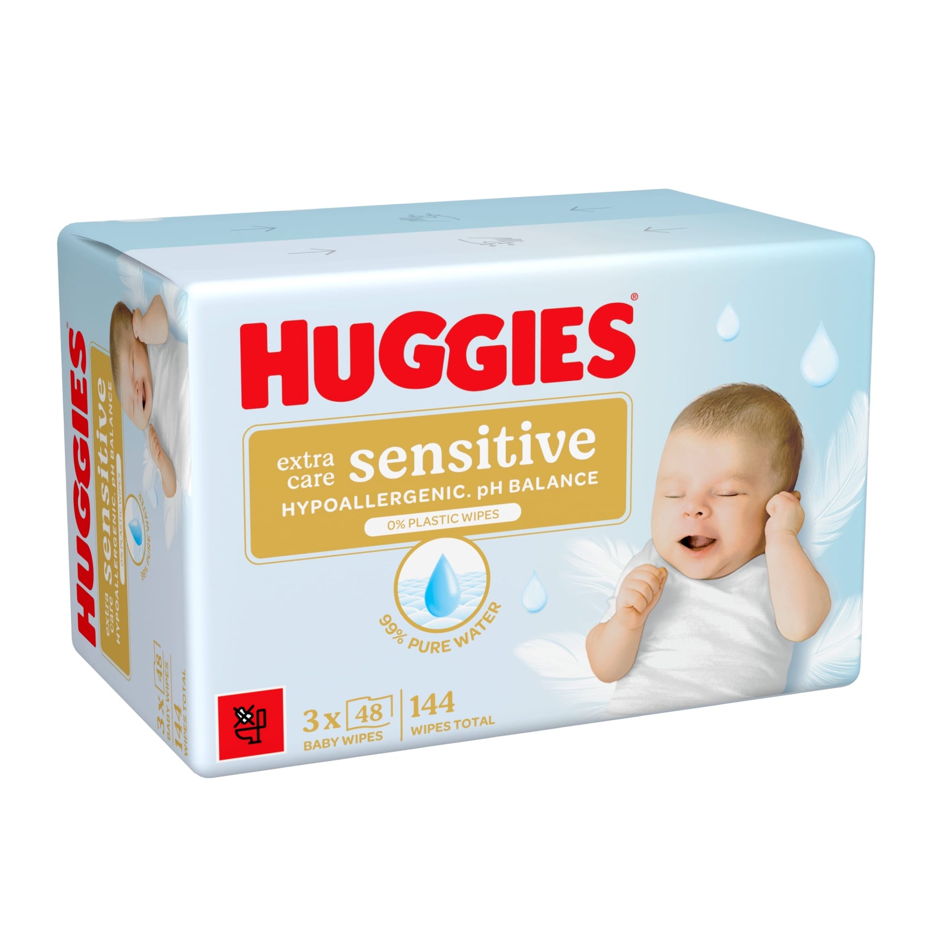 Huggies Extra Care Sensitive Baby Wipes 3 x 48 — image 3