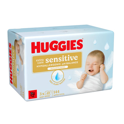 Huggies Extra Care Sensitive Baby Wipes 3 x 48 — image 3