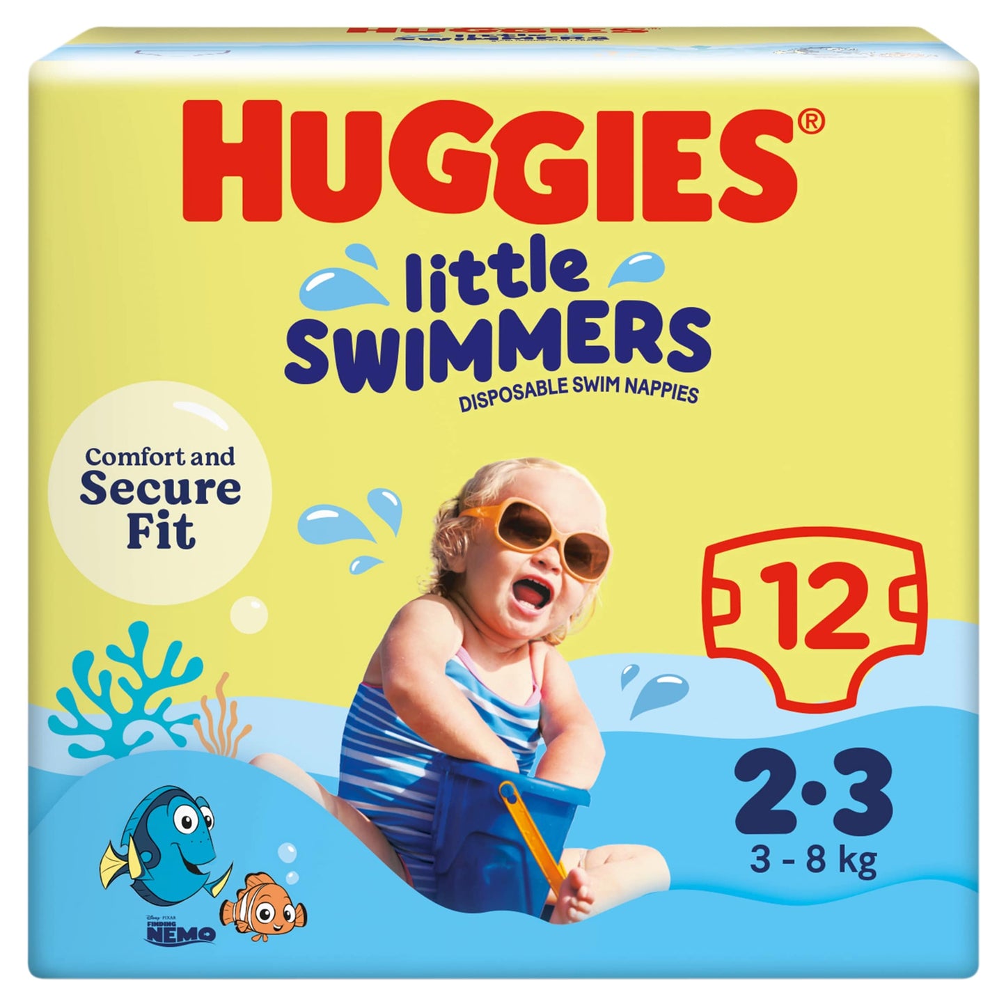 Huggies Little Swimmers Size 2-3 Disposable Swim Nappies x12 — image 1