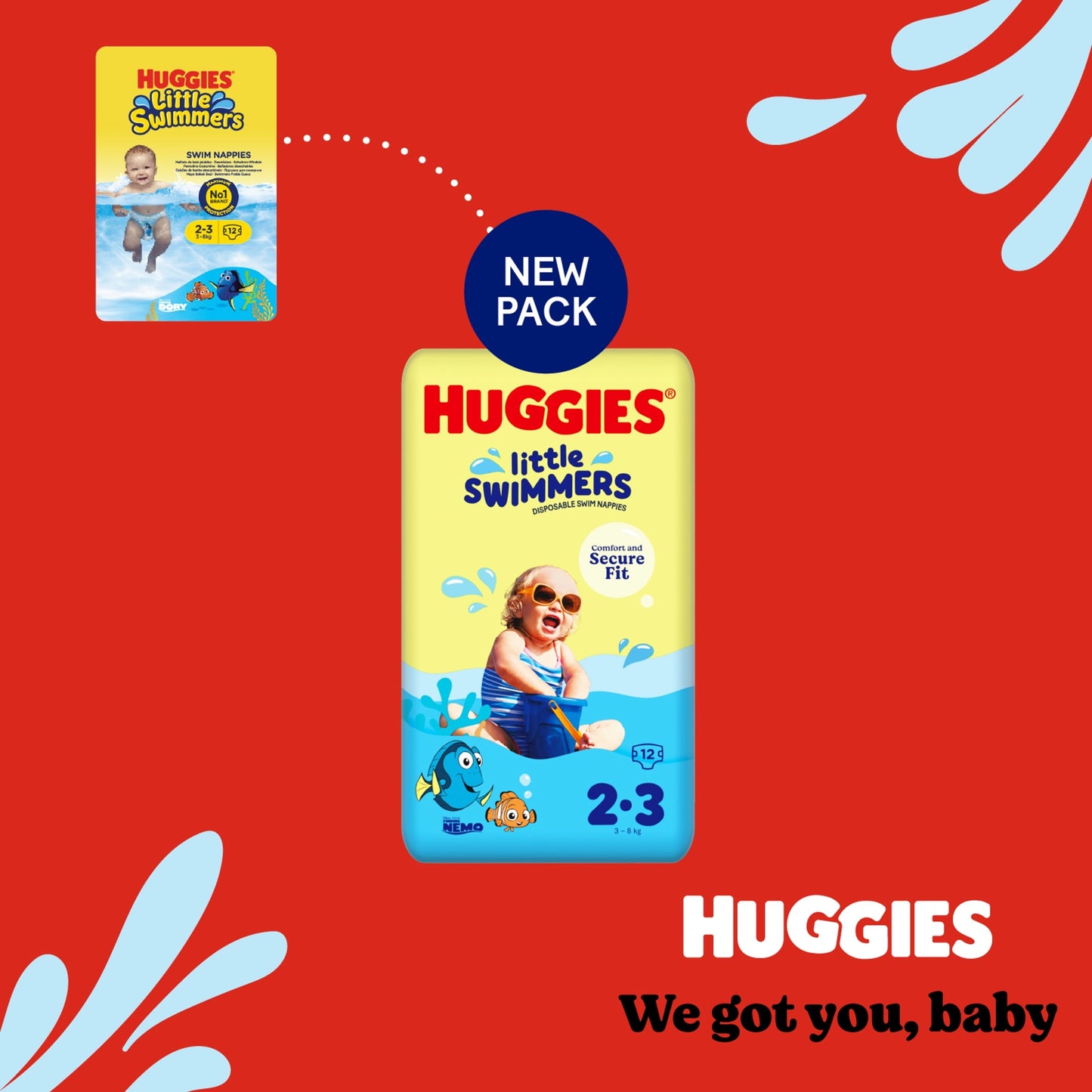 Huggies Little Swimmers Size 2-3 Disposable Swim Nappies x12 — image 2