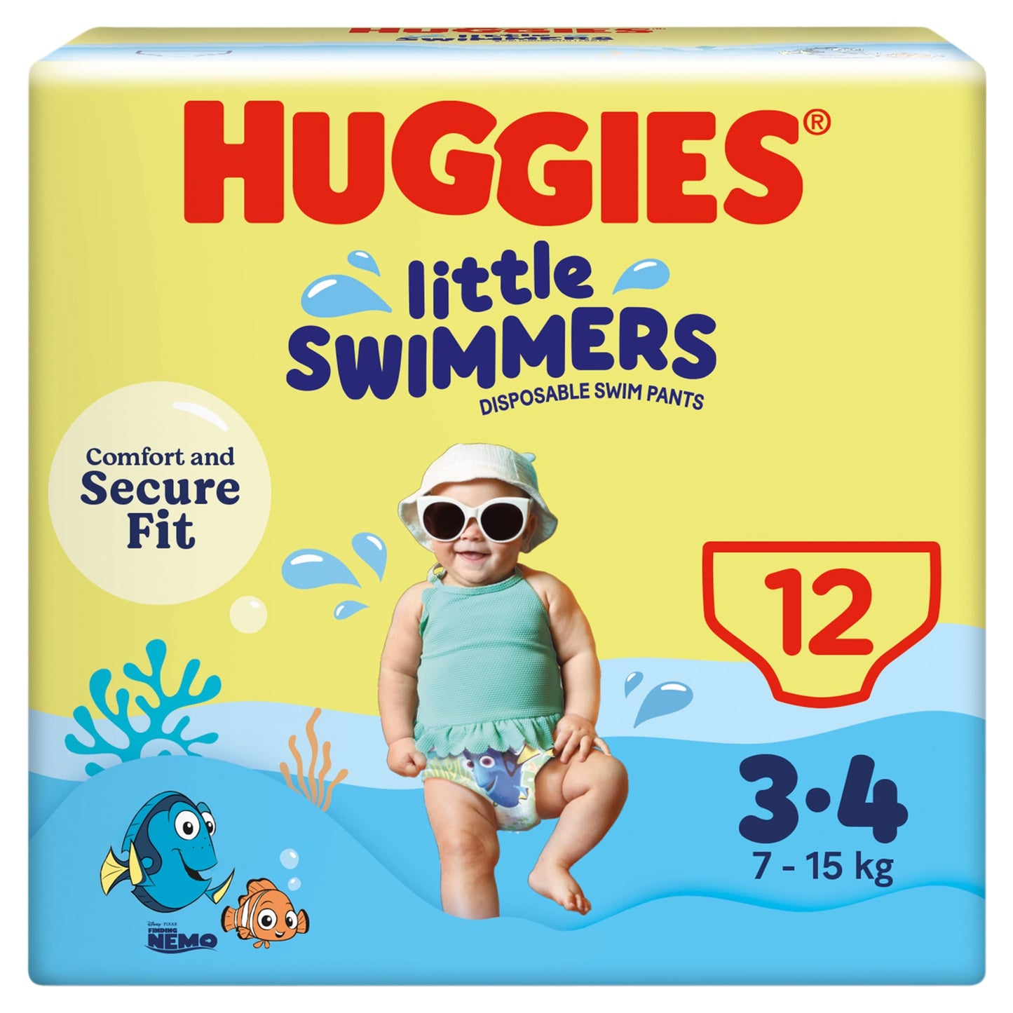 Huggies Little Swimmers Size 3-4 Disposable Swim Nappies x12 — image 1