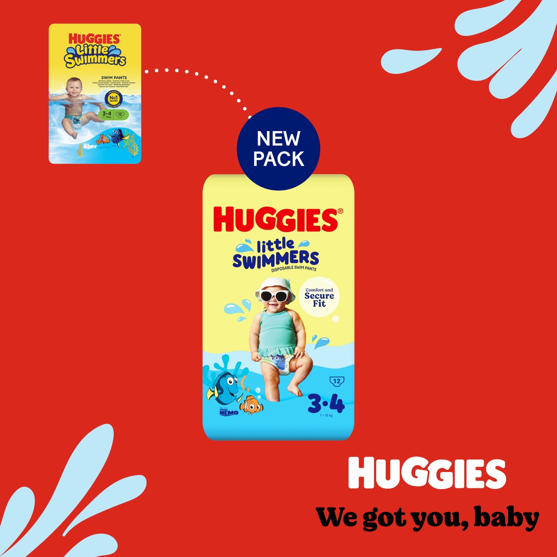 Huggies Little Swimmers Size 3-4 Disposable Swim Nappies x12 — image 2