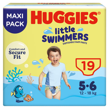 Huggies Little Swimmers Size 5-6 Disposable Nappies x19 — image 1