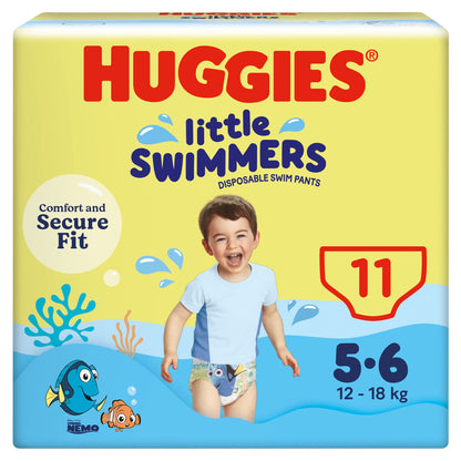Huggies Little Swimmers Size 5-6 Disposable Swim Nappies x11 — image 1