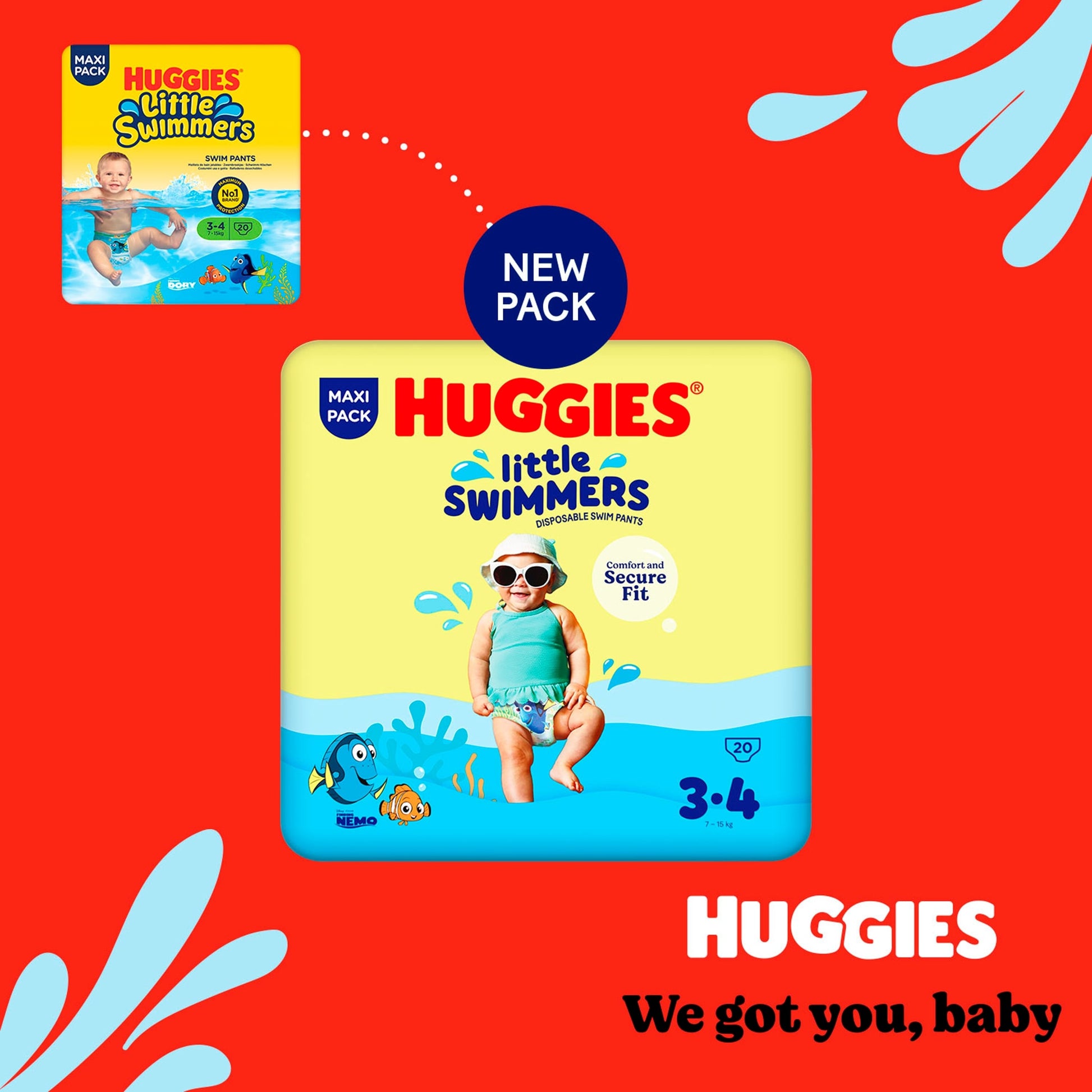Huggies Little Swimmers Swim Pants Size 3-4 20 Pack — image 2