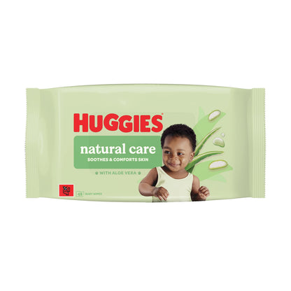 Huggies Natural Care 0% Plastic Baby Wipes 1x48 Wipes — image 1