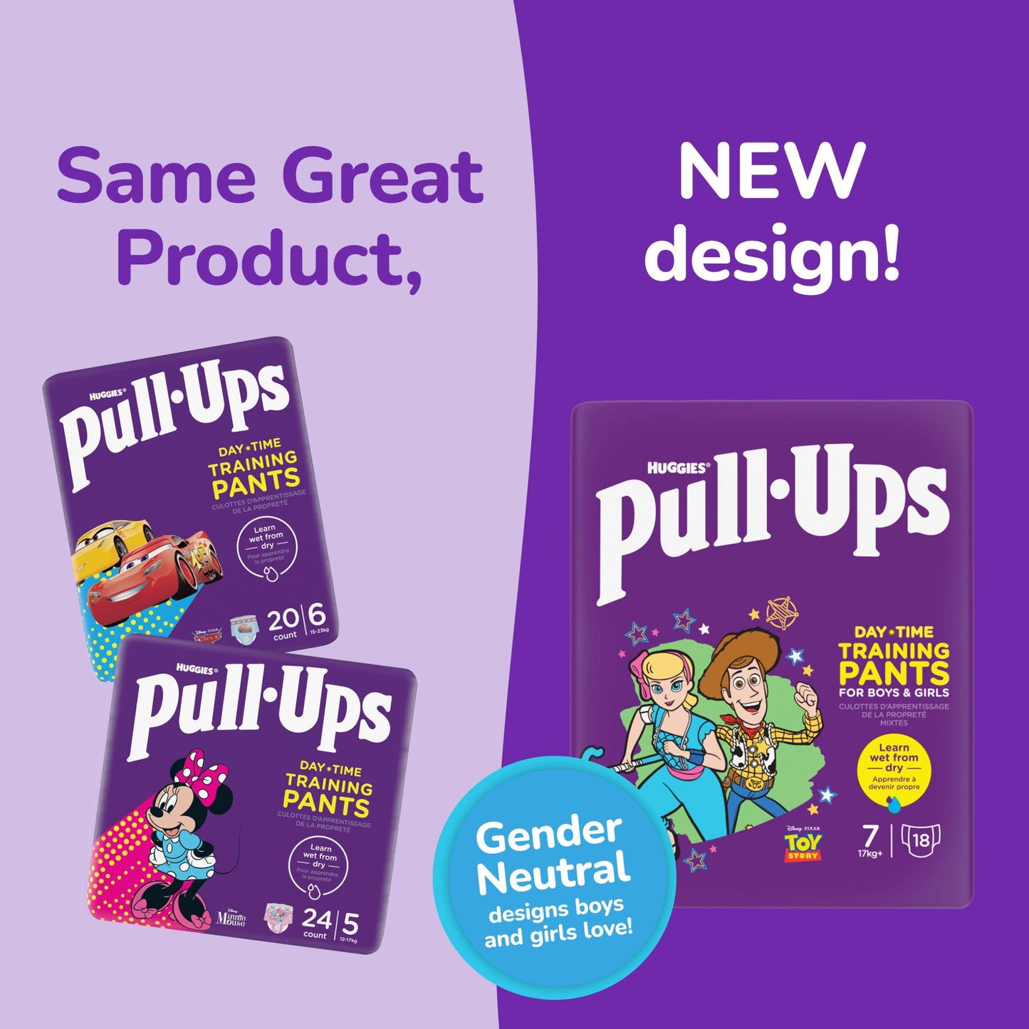 Huggies Pull Ups Training Nappy Pants Size 7 x18 — image 3