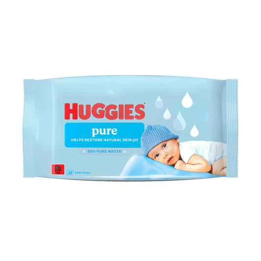Huggies Pure 0% Plastic Baby Wipes 48 Wipes — image 1