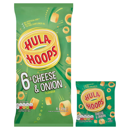 Hula Hoops Cheese & Onion Multipack Crisps 6x24g — image 2