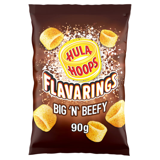" Hula Hoops Flavarings Big'N'Beefy Sharing Crisps 90g" — image 1