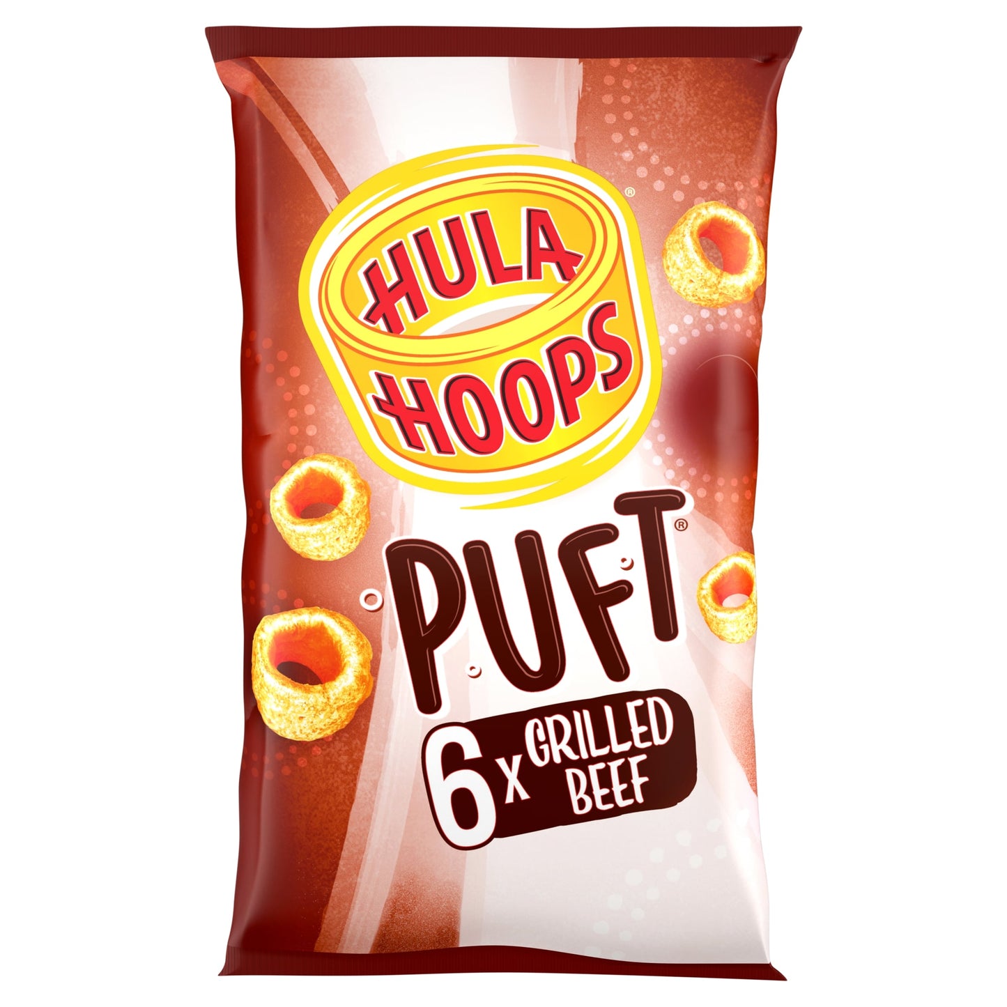 Hula Hoops Puft Grilled Beef Multipack Crisps 6x15g — image 1