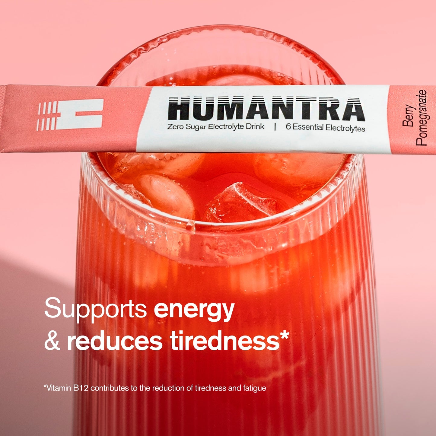 Humantra Berry Pomegranate Zero Sugar Electrolyte Drink 6 x 3.6g Sachets — image 2