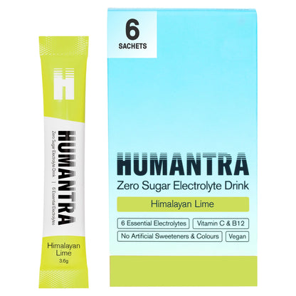 Humantra Himalayan Lime Zero Sugar Electrolyte Drink 6 x 3.6g Sachets — image 1
