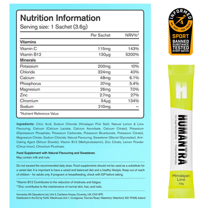 Humantra Himalayan Lime Zero Sugar Electrolyte Drink 6 x 3.6g Sachets — image 5