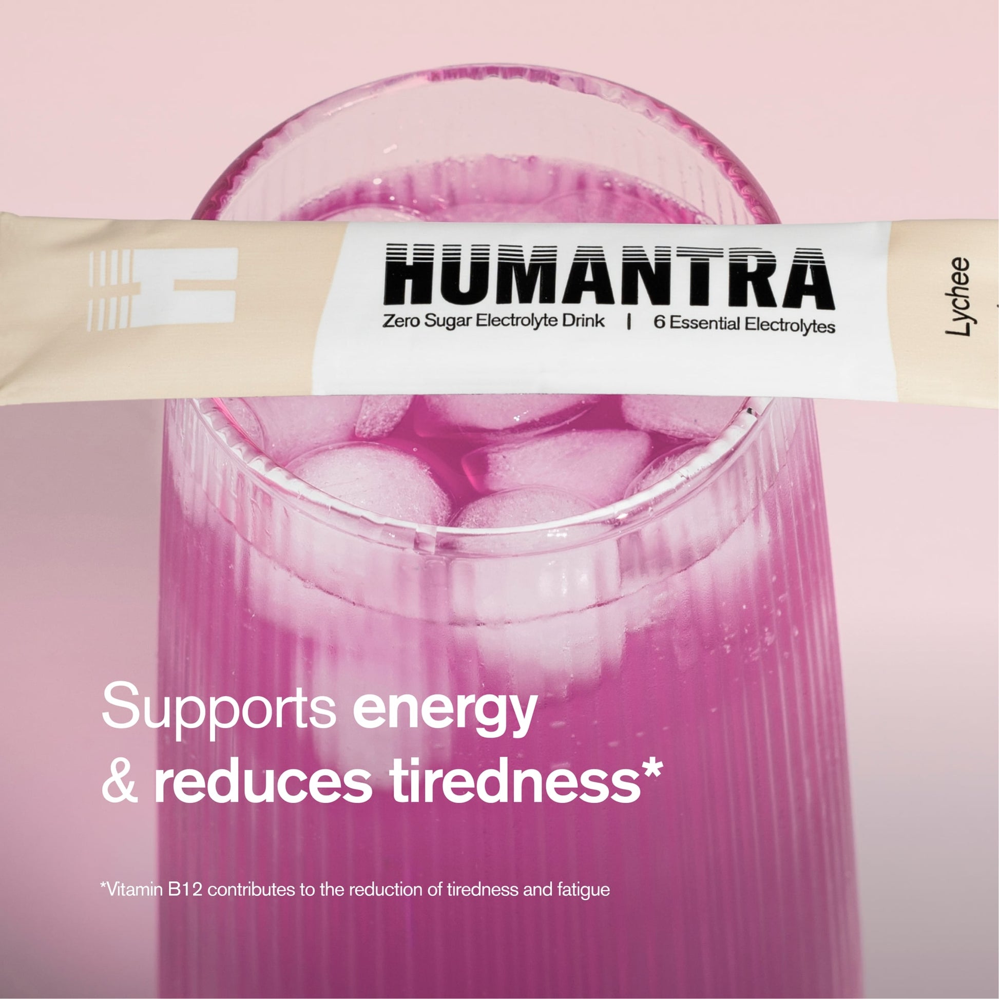 Humantra Lychee Zero Sugar Electrolyte Drink 6 x 3.9g Sachets — image 2