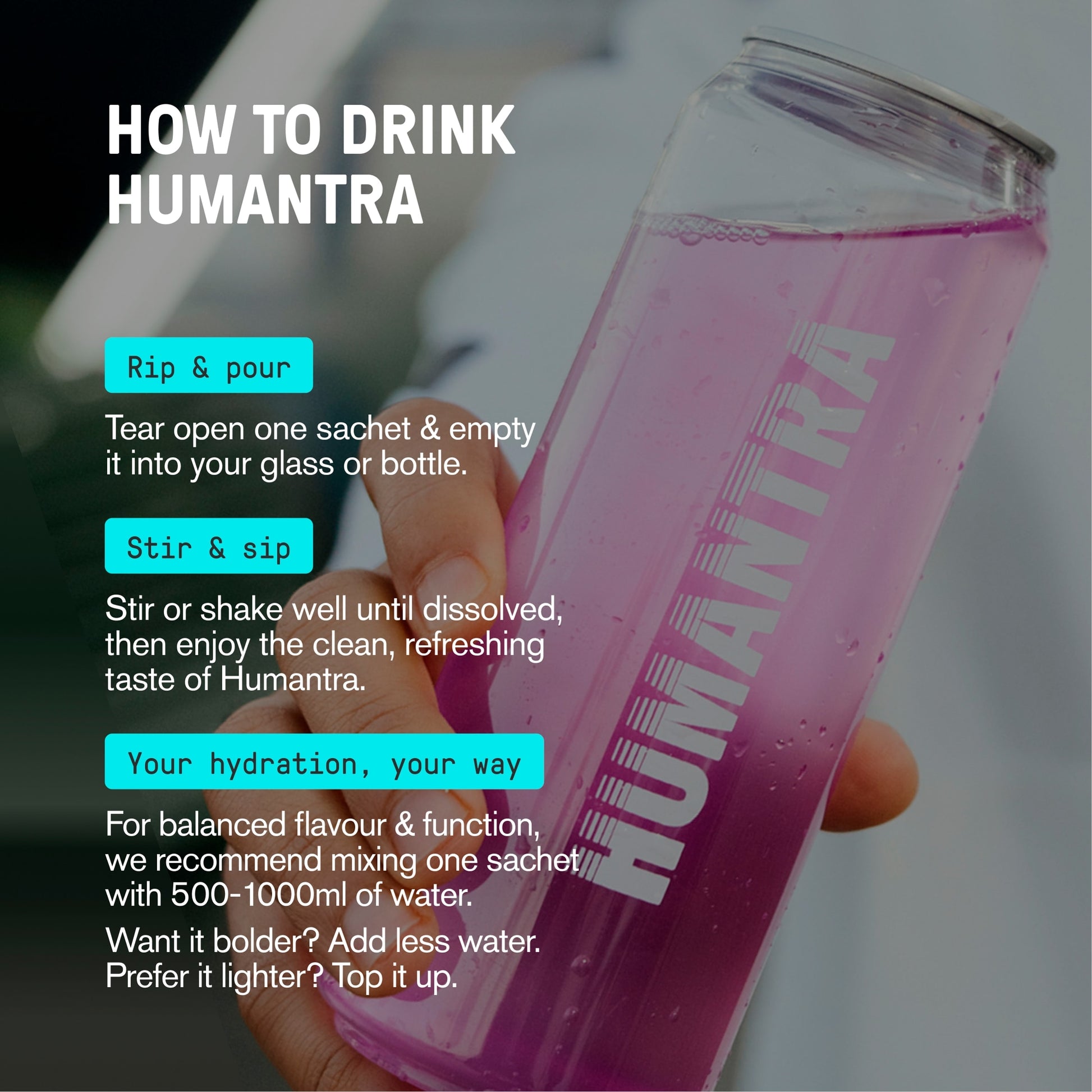 Humantra Lychee Zero Sugar Electrolyte Drink 6 x 3.9g Sachets — image 4