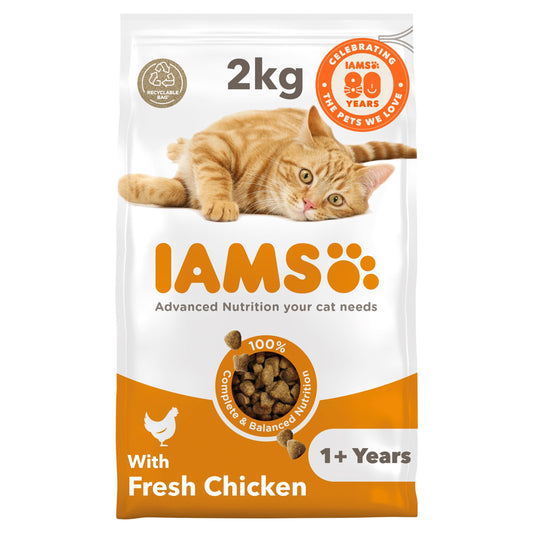 Iams Adult 1+ Cat Food With Fresh Chicken 2Kg — image 1