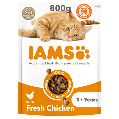 Iams Adult 1+ Cat Food With Fresh Chicken 800G — image 1