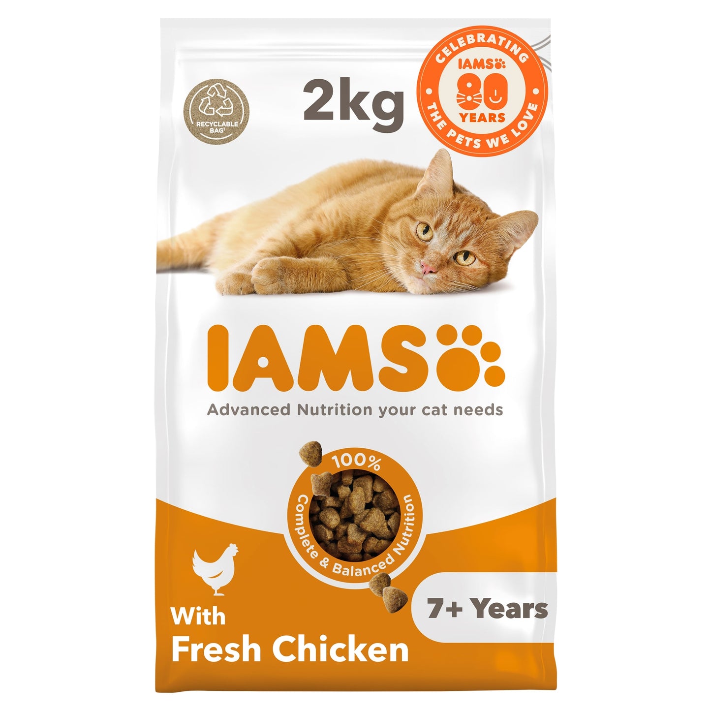 Iams Senior Cat Food with Fresh Chicken 2kg — image 1