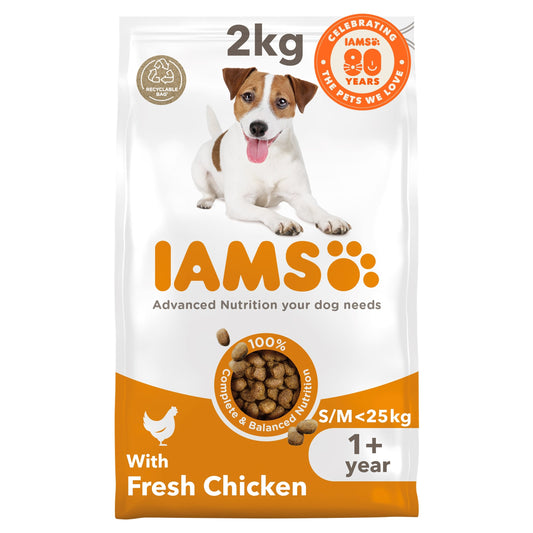 Iams Small Medium Adult Dog Food With Chicken 2Kg — image 1