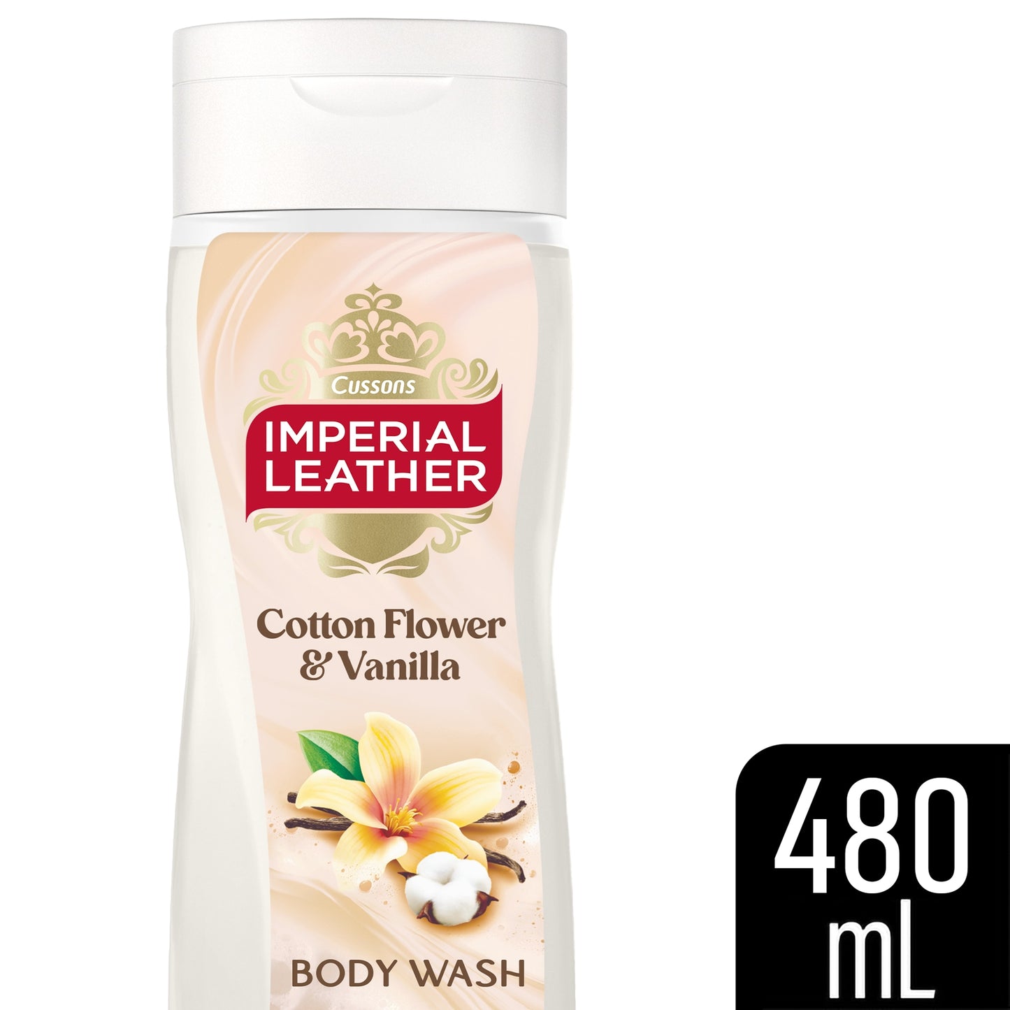 IMPERIAL LEATHER BODYWASH COTTON FLOWER & VANILLA 480ML — image 1