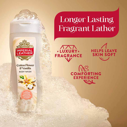 IMPERIAL LEATHER BODYWASH COTTON FLOWER & VANILLA 480ML — image 3