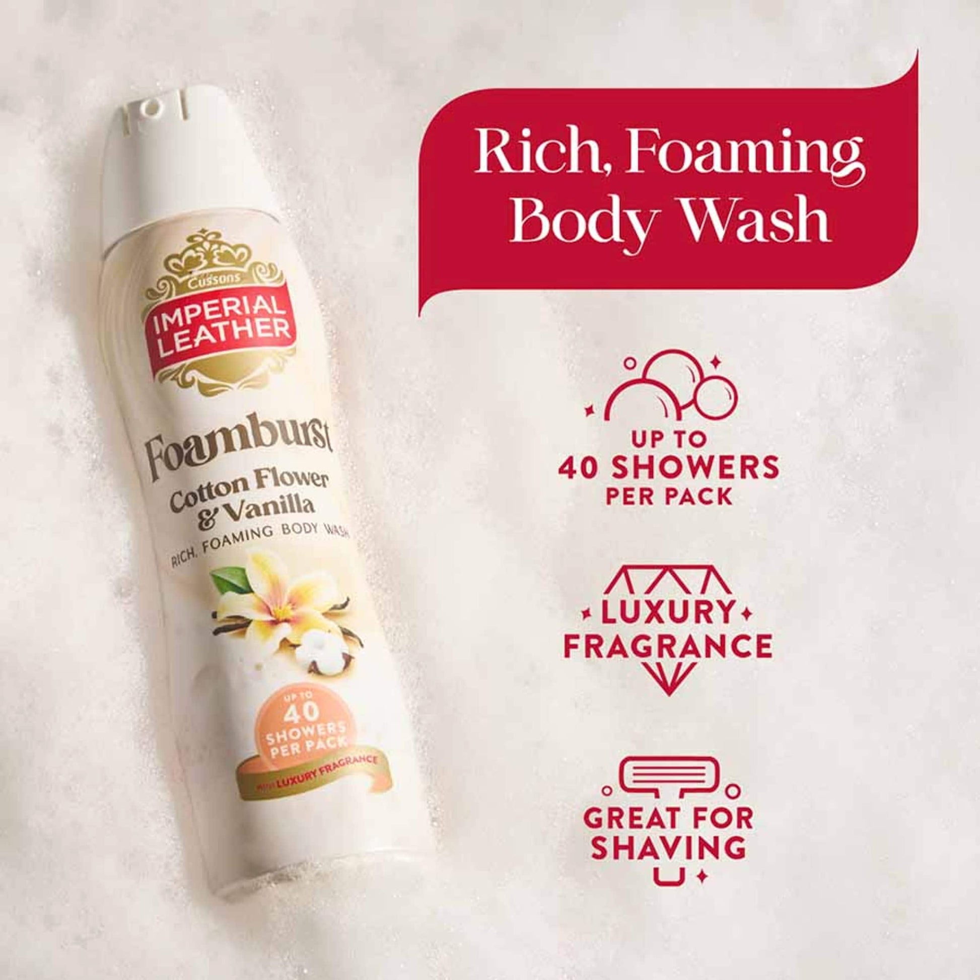 Imperial Leather Jasmine & Vanilla Foamburst 200Ml — image 2