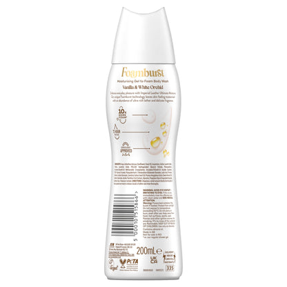 IMPERIAL LEATHER ULTIMATE MOISTURE FOAMBURST VANILLA & WHITE ORCHID 200ML — image 2