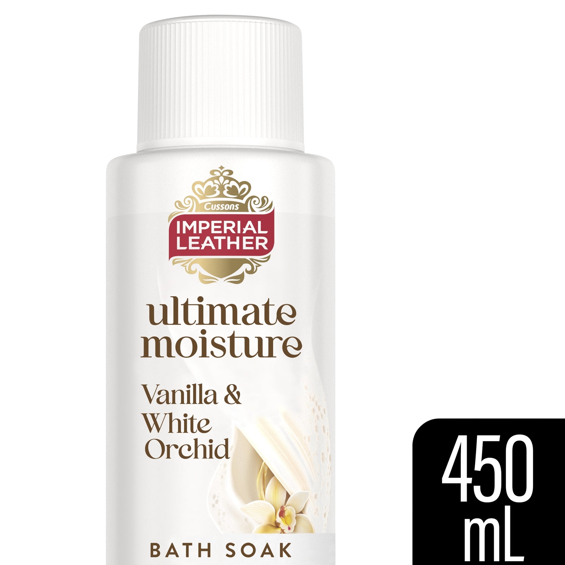 IMPERIAL LEATHER ULTIMATE MOISTURE VANILLA & WHITE ORCHID BATH 450 ML — image 1