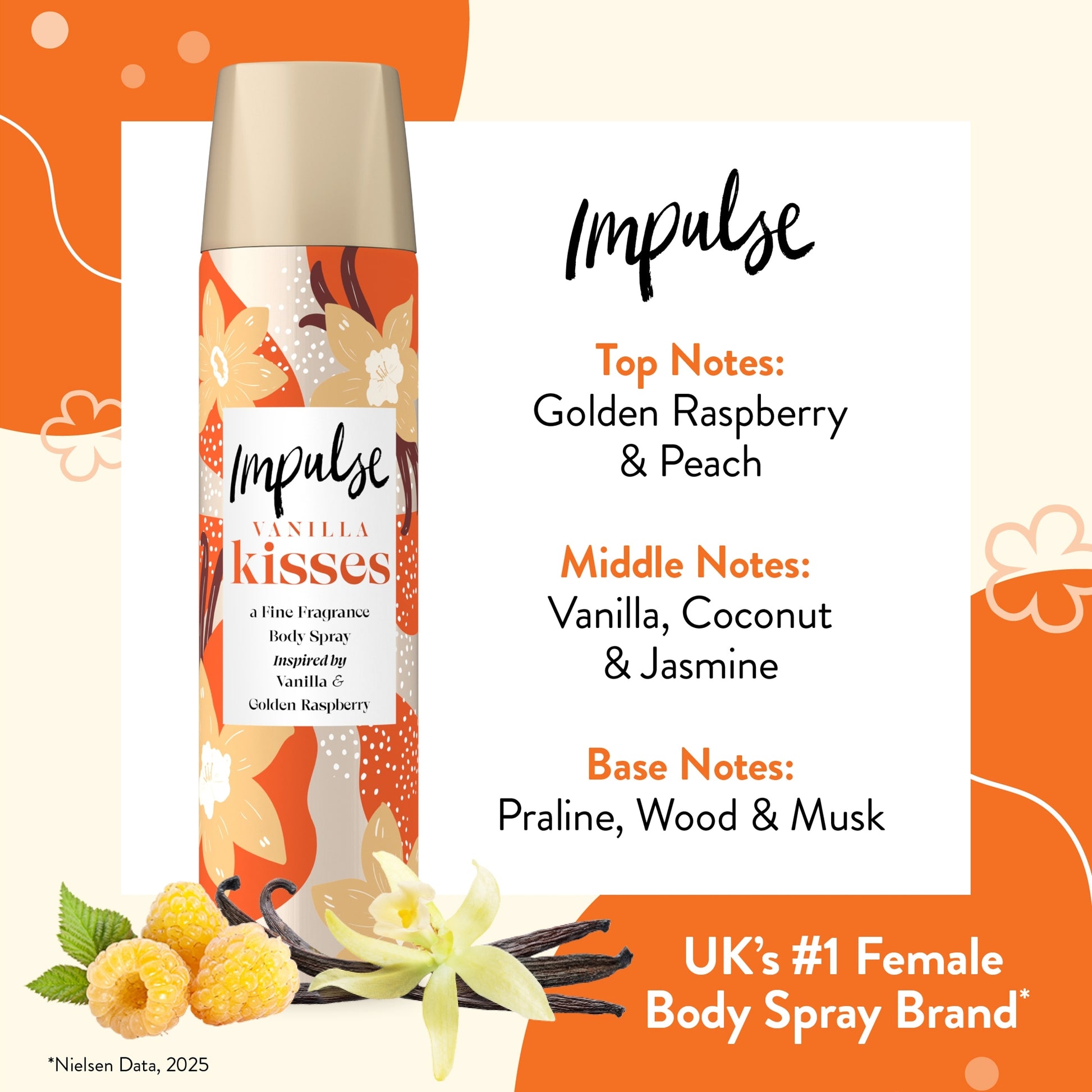 Impulse Vanilla Kisses Body Spray 75ml — image 3