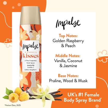 Impulse Vanilla Kisses Body Spray 75ml — image 3