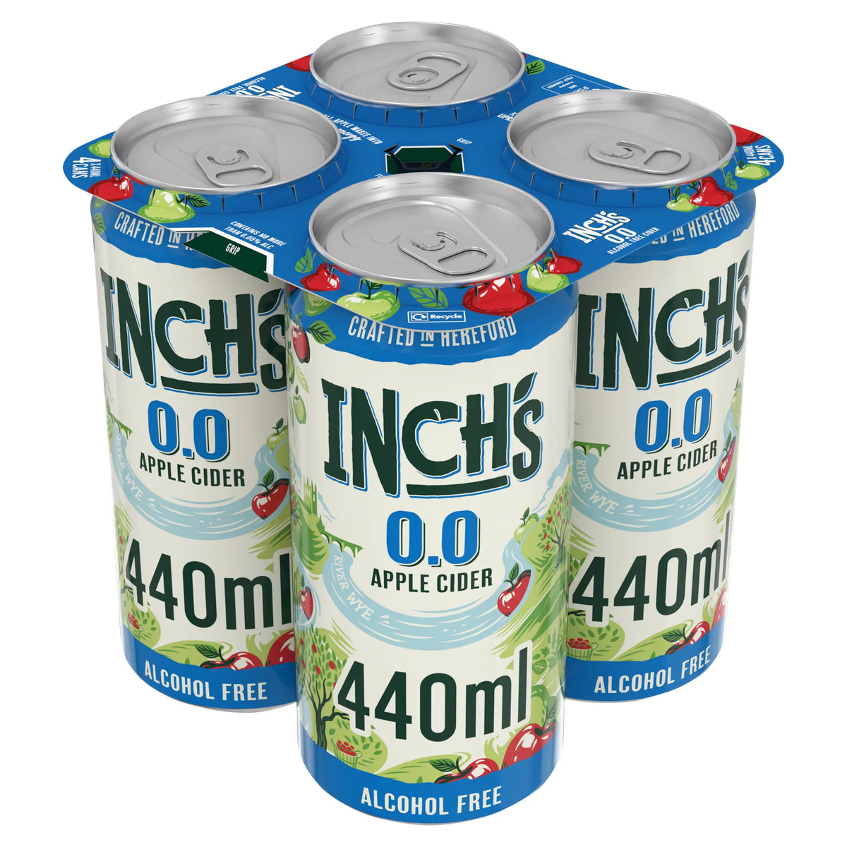 Inch's 0.0 Alcohol Free Medium Apple Cider Can 4x440ml — image 1