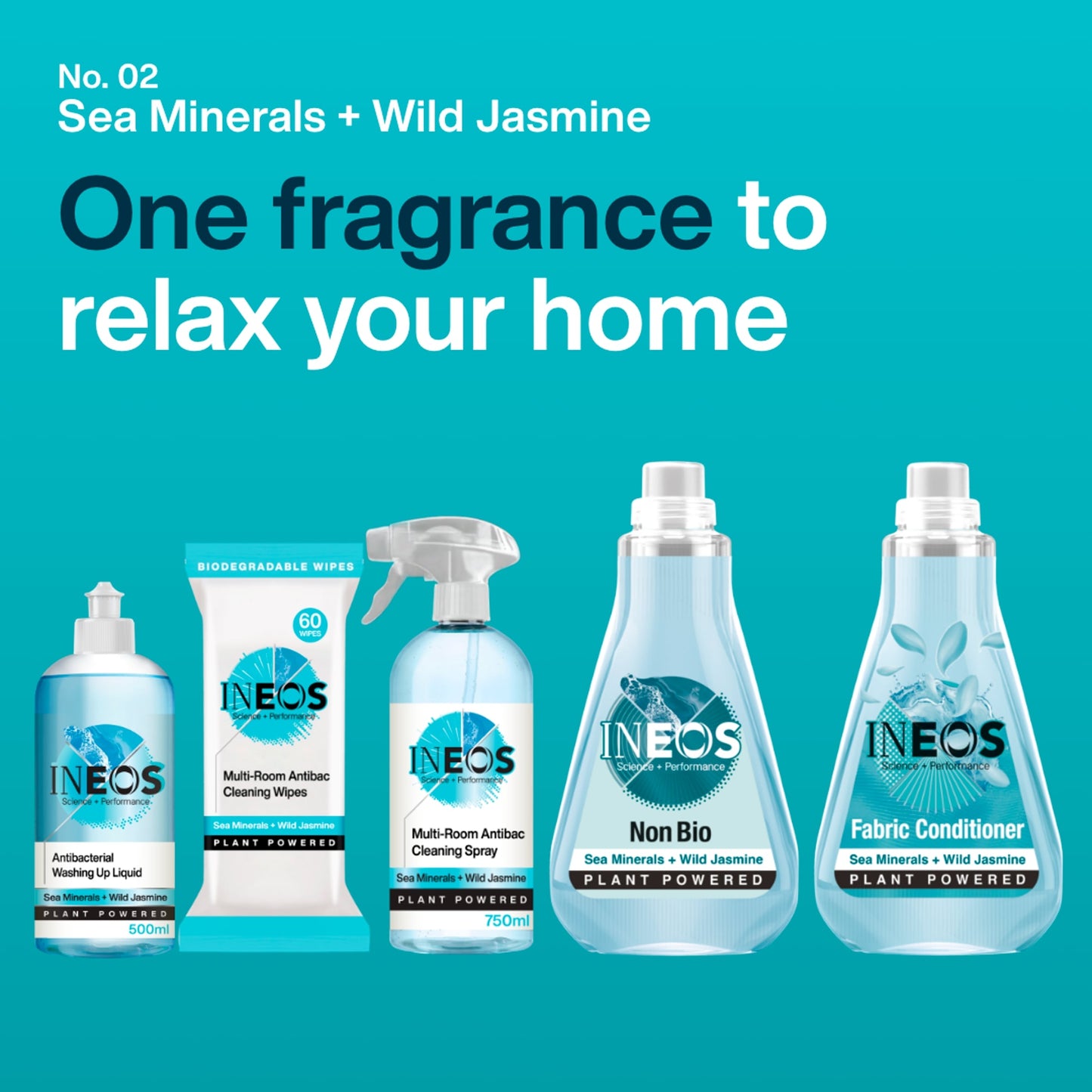 Ineos Multi-Room Antibac Cleaning Spray - Sea Minerals + Wild Jasmine 750ml — image 3
