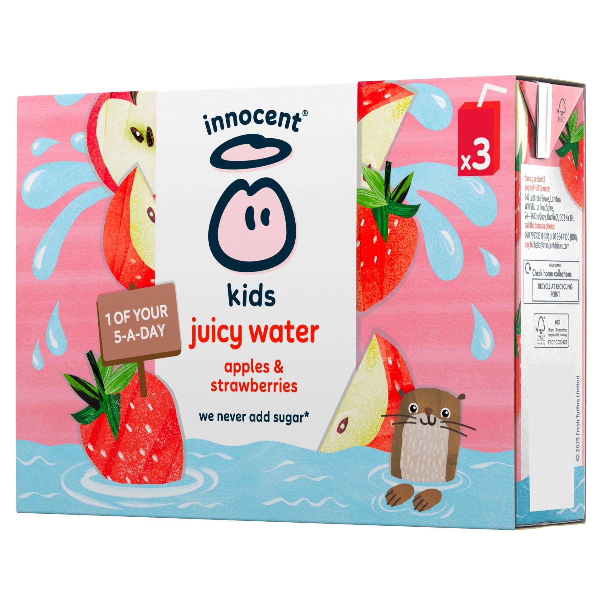 innocent Kids Juicy Water Apple and Strawberry 3 x 200ml — image 1