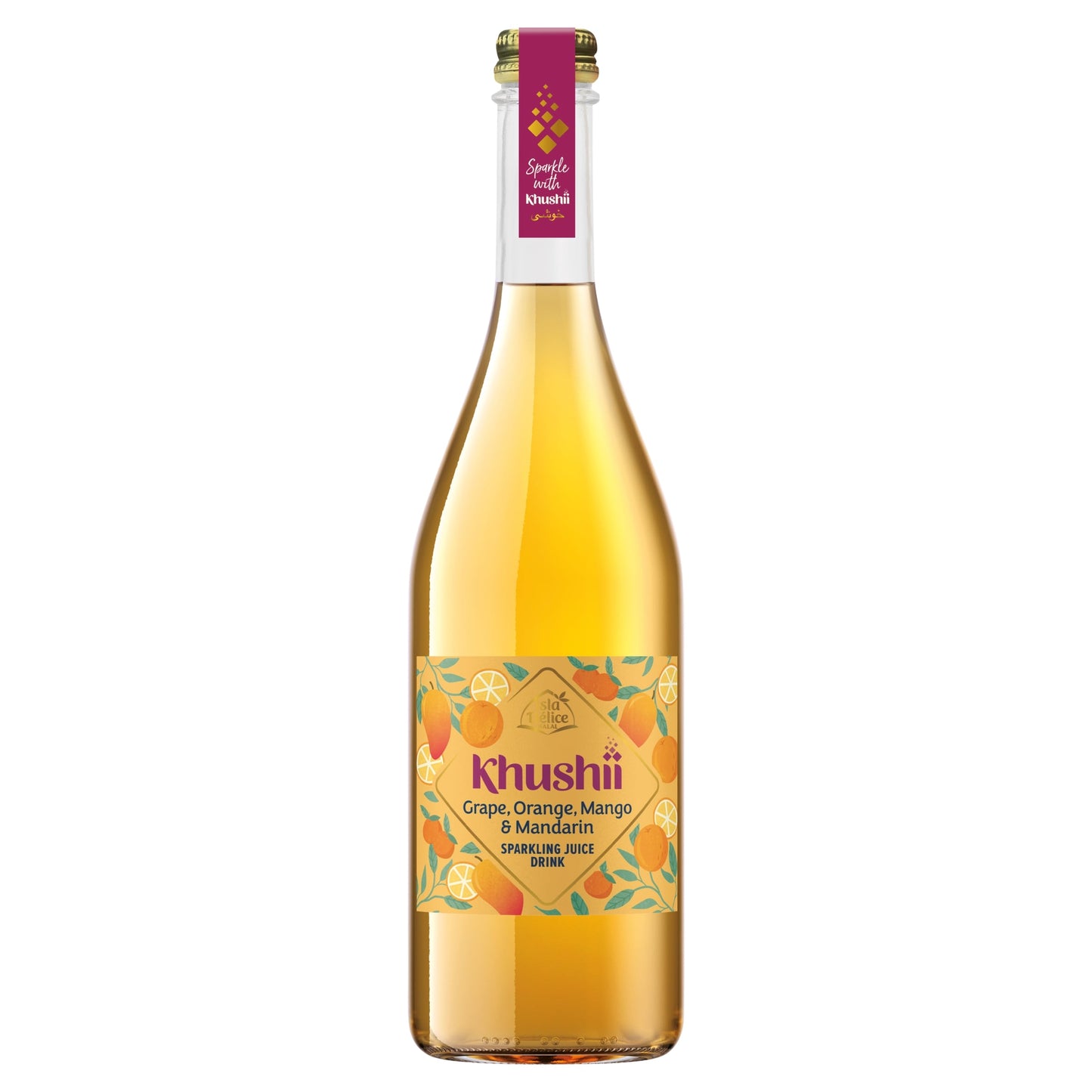 Isla Delice Khushii Grape Orange Mango & Mandarin Sparkling Juice Drink 750ml — image 1