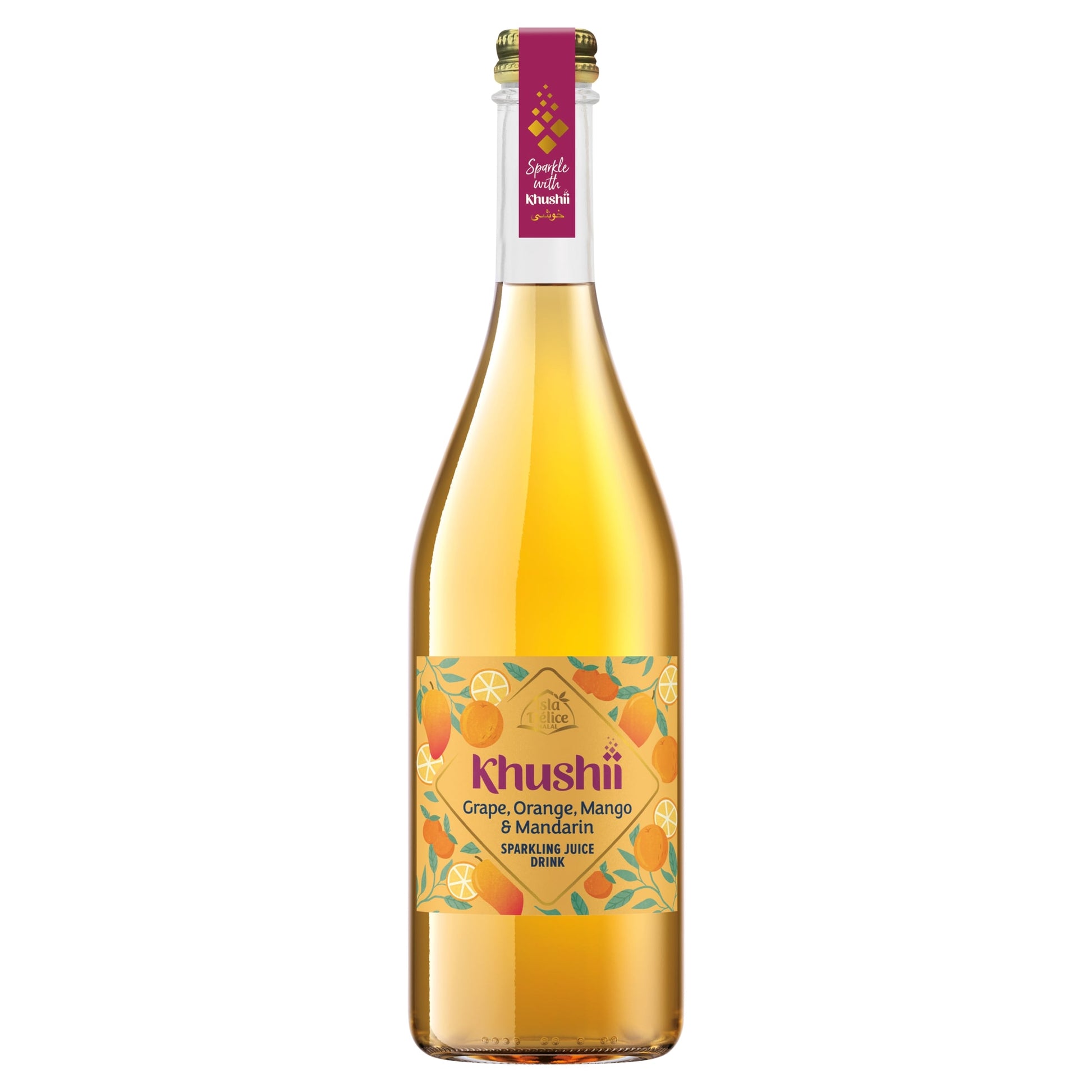 Isla Delice Khushii Grape Orange Mango & Mandarin Sparkling Juice Drink 750ml — image 1