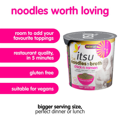 itsu BIG chickn ramen instant noodles & broth pot 96g — image 2