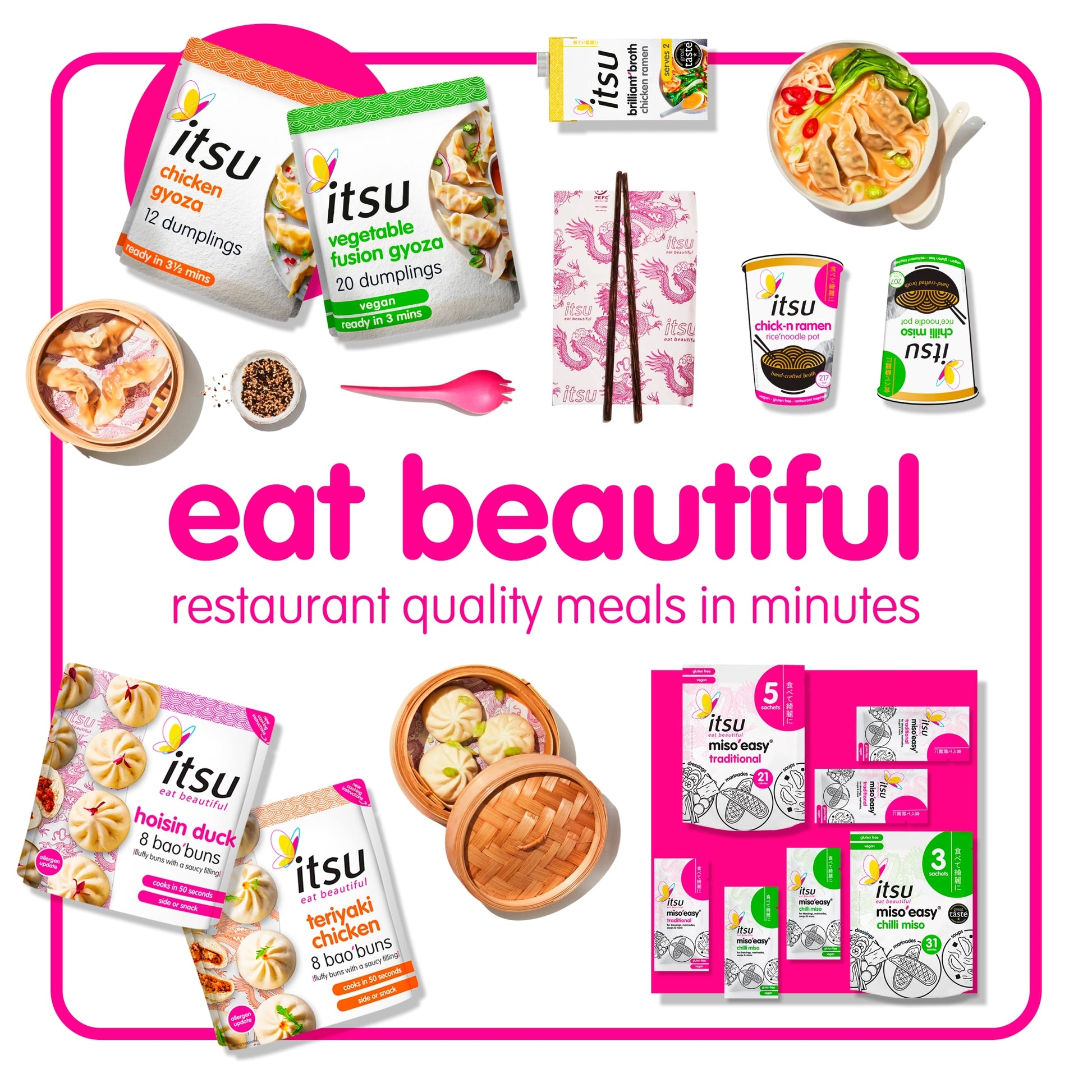 itsu BIG chickn ramen instant noodles & broth pot 96g — image 3