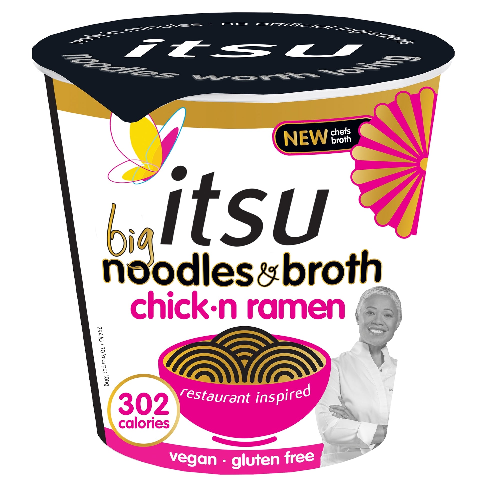 itsu BIG Chickn Ramen Noodles & Broth Pot 93g — image 1
