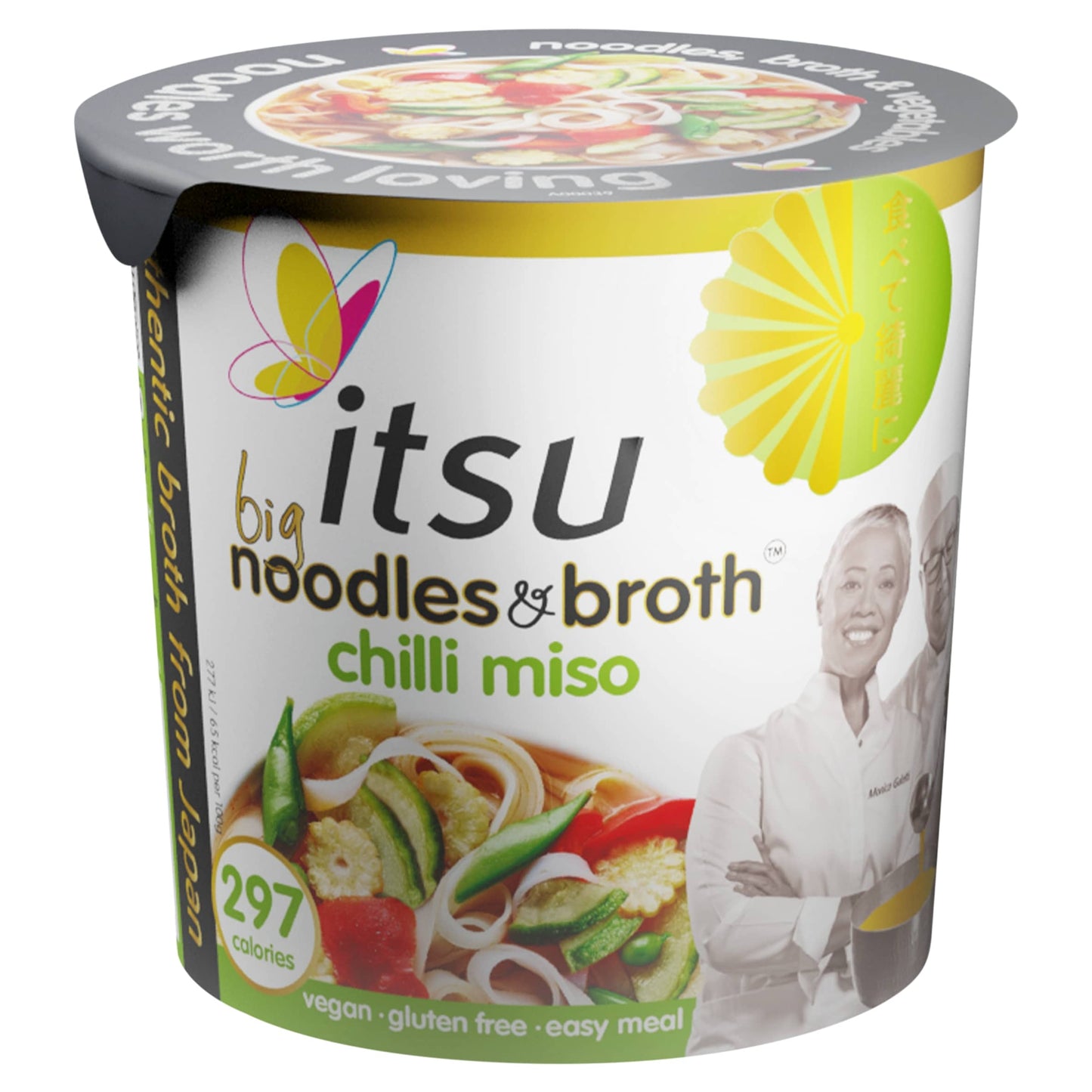 itsu BIG chilli miso instant noodles & broth pot 99g — image 1