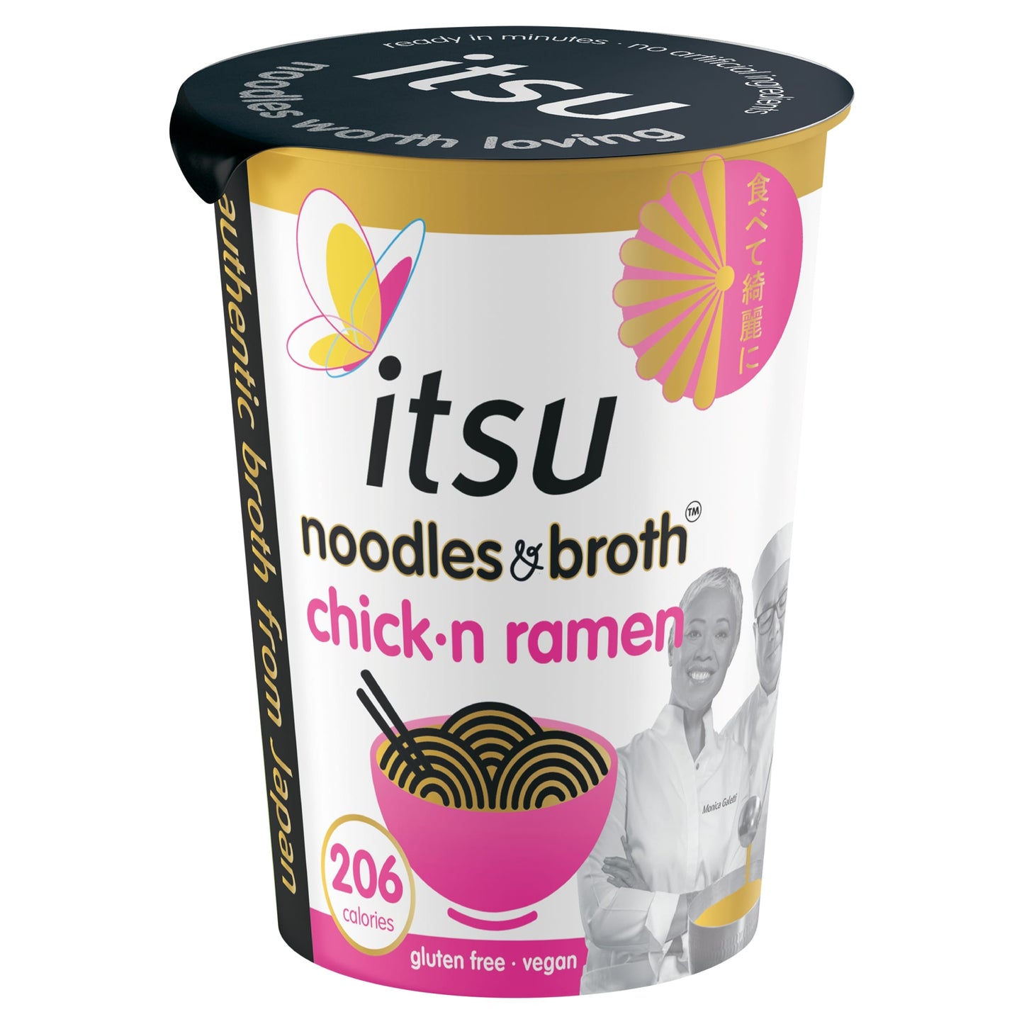 itsu chickn ramen instant noodles & broth pot 64g — image 1