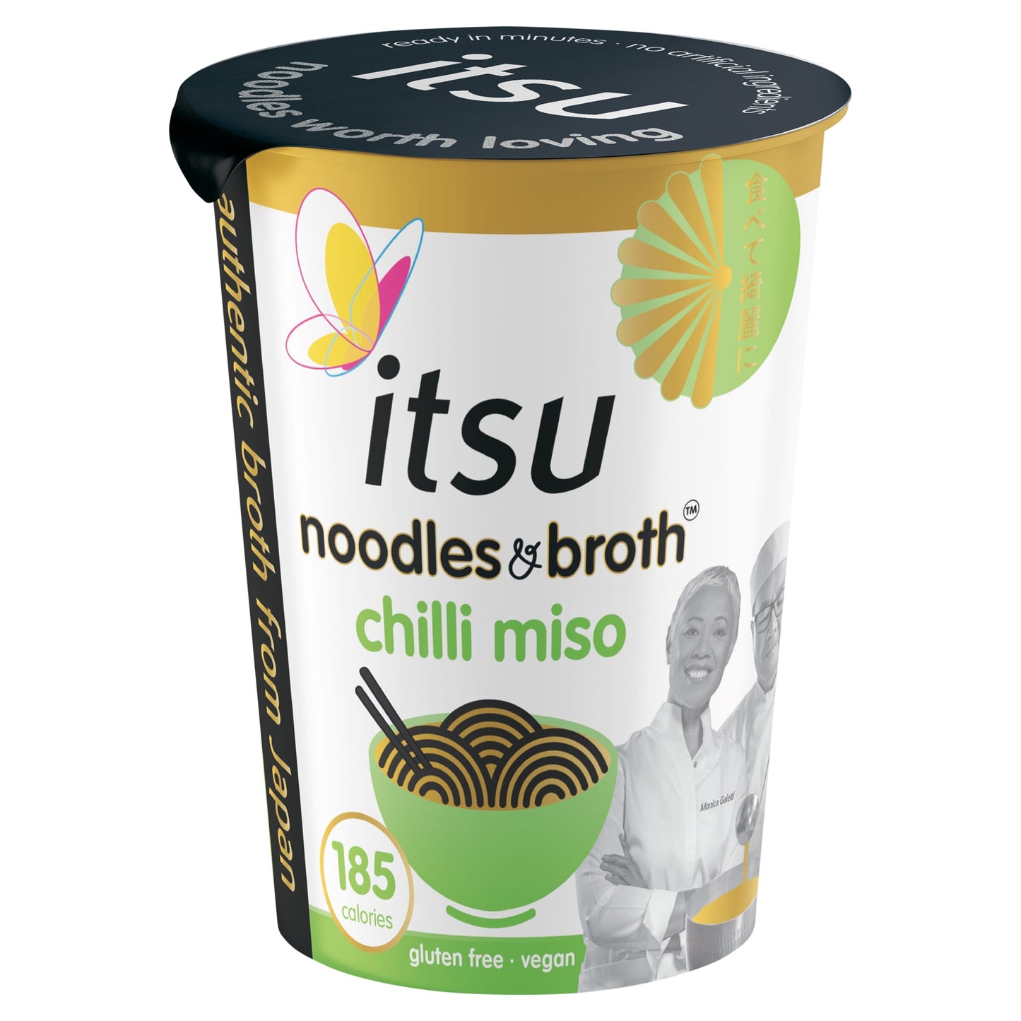 itsu chilli miso instant noodles & broth pot 65g — image 1