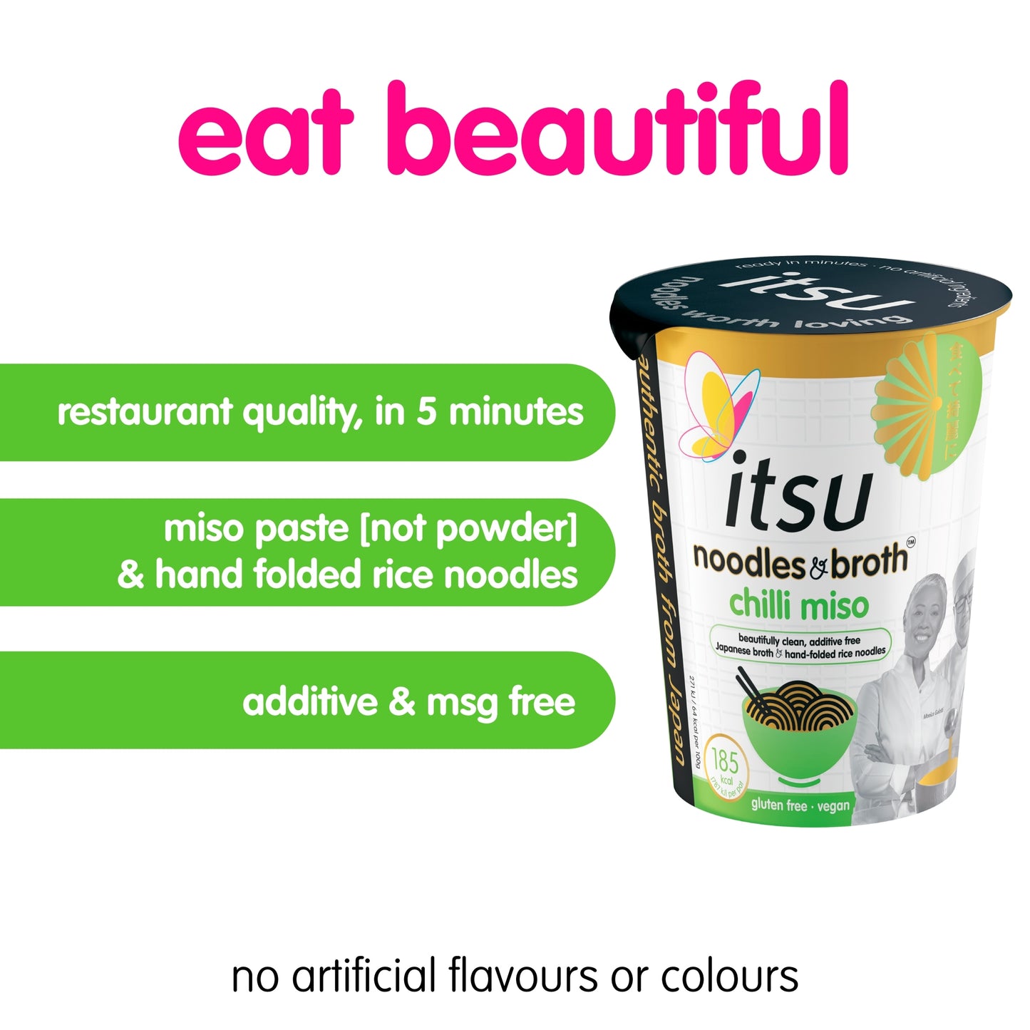 itsu chilli miso instant noodles & broth pot 65g — image 2