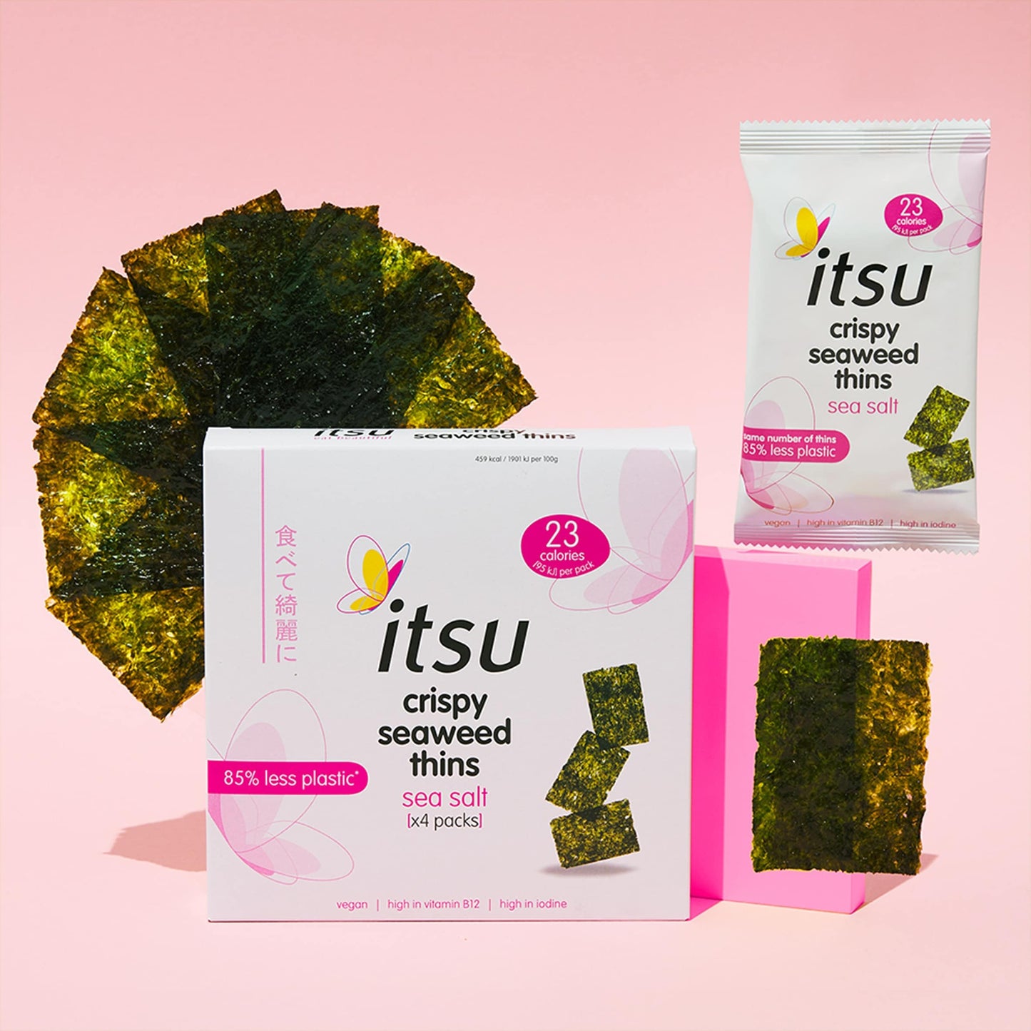 Itsu Crispy Seaweed Thins - Sea Salt 4 x 5g — image 2