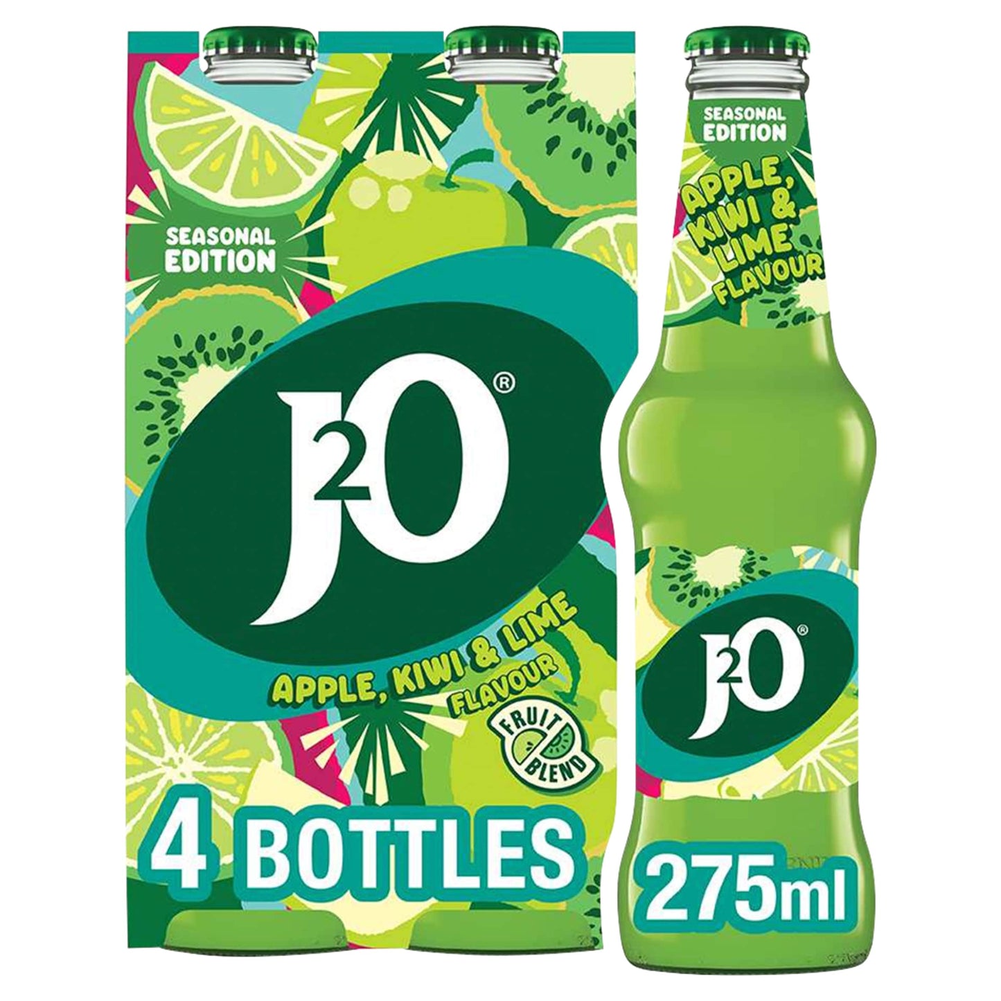 J2O Apple, Kiwi & Lime Seasonal Edition 4 x 275ml — image 1