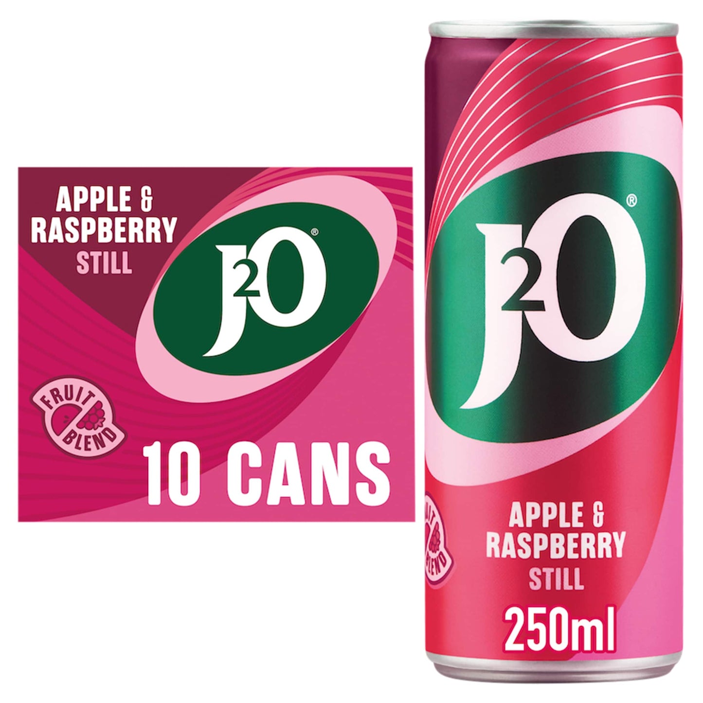 J2O Apple & Raspberry 10x250ml Cans — image 1